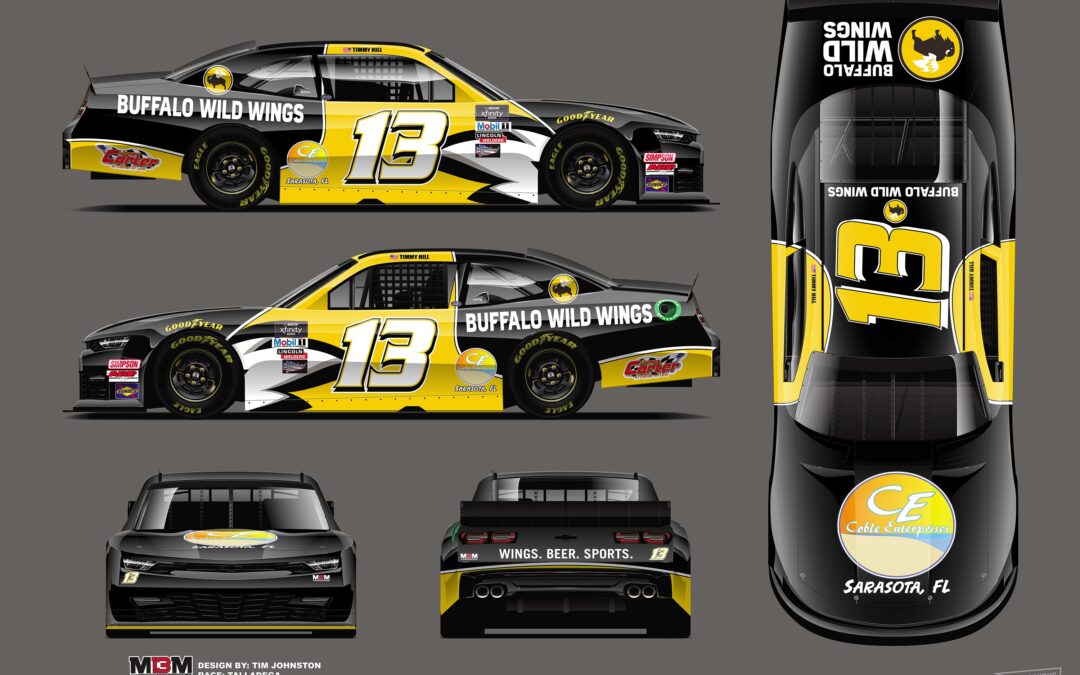 Buffalo Wild Wings and Coble Enterprises to Sponsor Timmy Hill at Talladega